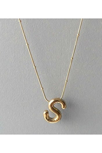 pure age Top Quality Embossed Balloon Letter Necklace
