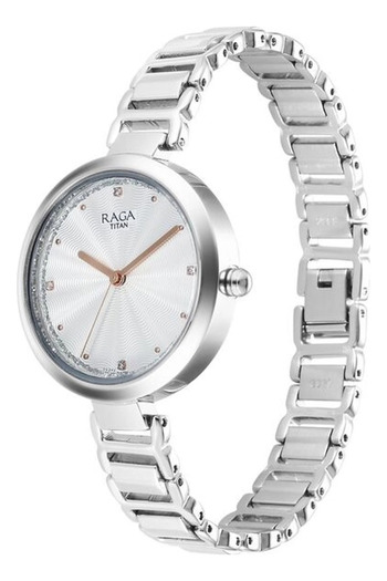 Titan Women's Analog Silver Dial Watch - 2752SM01