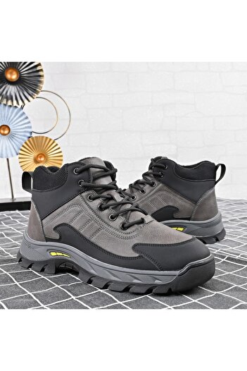 Tmall Men's sports shoes, -leather, with sheepskin lining, GB4036, grey