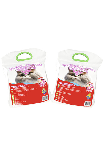 Pufoșii Mei Cat litter, My Fluffy Litter, with floral scent, Pack of 2 10l bags, Hygienic, forms clumps.