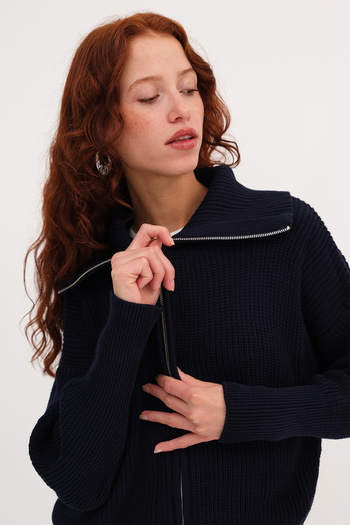 Addax Zippered Knitwear Cardigan H2887
