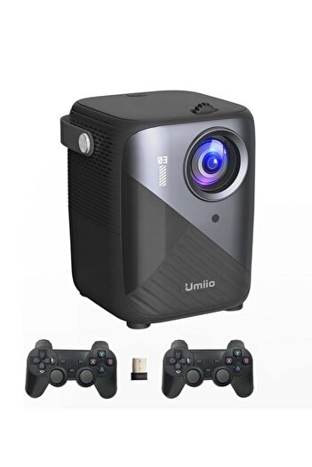 UMİİO Q3 Pro Smart Projector 4K Resolution WiFi & Bluetooth Portable Home Theater Dual Wireless Game