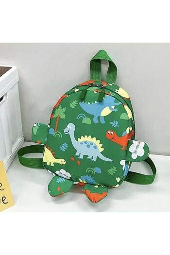OEM Kindergarten backpack with dinosaurs, waterproof, adjustable straps, Black, 22x18x9cm