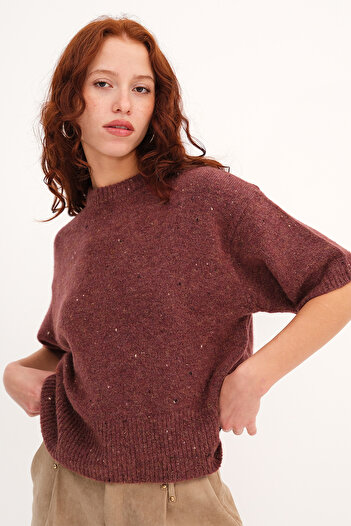 Addax Crew Neck Nopeli Knitwear Sweater K3461