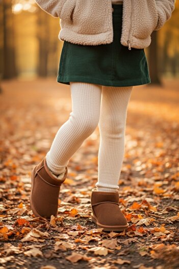 MUGGO SNOW Guaranteed Unisex Children's Daily Mini Ankle Boots with Thick Sole and Furry Inside
