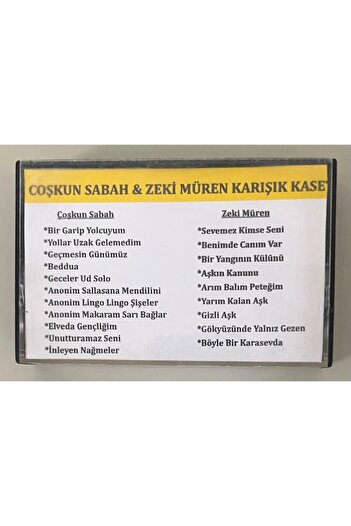 Raks Coşkun Sabah & Zeki Müren Mixed Special Reissue Cassette (the Cassette Tracklist Is on the Cassette Cover) Ref:28