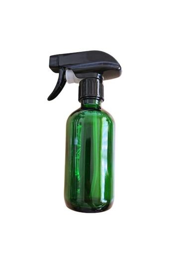 DROPY Transparent glass spray bottle, black sprayer, DROPY® 500 ml, green