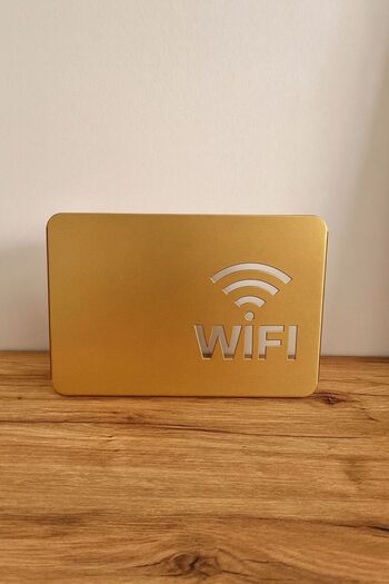 VENON MAT GOLD METAL WİFİ Modem Saklama Kutusu 24cmx18cm Pc Bilgisayar Kablo Gizleyici Dekoratif Kutu
