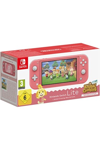 Nintendo Switch Lite Coral + Animal Crossing: New Horizons