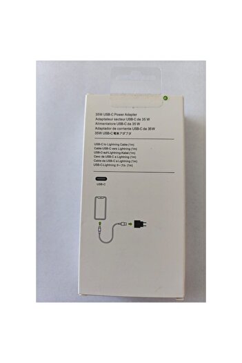 OEM Fast charger 35W PD Adapter, + USB-C to Lightning cable, white
