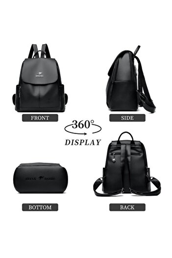 Axroad Mall Women's Backpack, Axroad Mall, PU leather, Adjustable Straps, Waterproof, Polyester Lining, Casual,