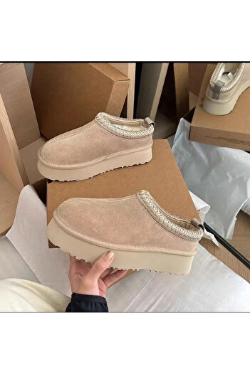1way Modern design warm house shoes with fur lining