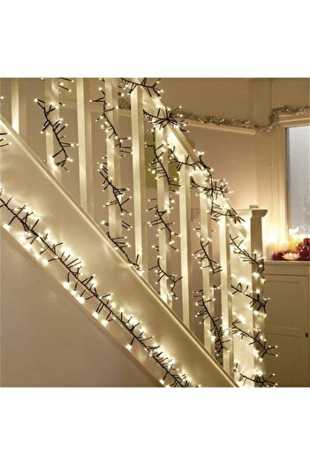 Deliny Christmas Lights , 500 LEDs, 8 Light Modes, IP20 Indoor, Black Wire, 36m, Warm White