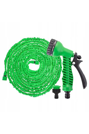 SERSIMO Expandable Garden Hose with Spray Gun, 15-45 Meters, Green