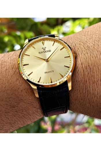 Raymond Classic Gold Ultra Thin 44mm Men's Wristwatch