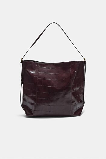 Stradivarius Mock croc bucket bag
