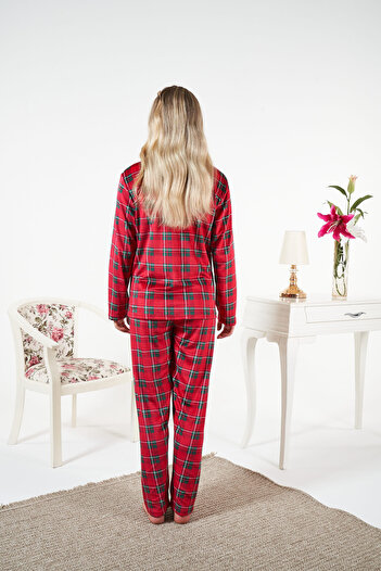 Estiva Eco-Velvet Buttoned Velvet Pajama Set