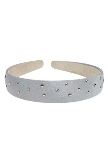 ANTBRO - Hairband for Women, Wide Model with Golden Details, Grey