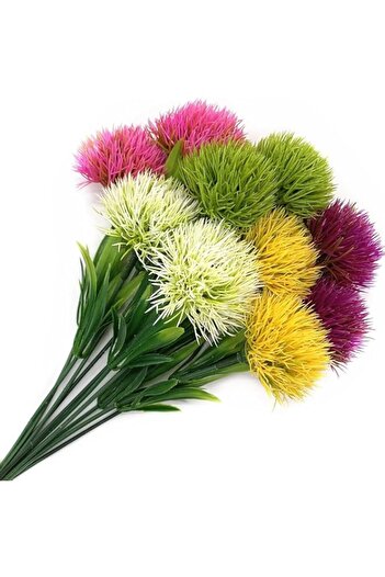 Generic 10 pcs Artificial Dandelions (5 Colors x 2 Pcs) Faux Flowers Bouquets Fake Dandelion Flower, Decor