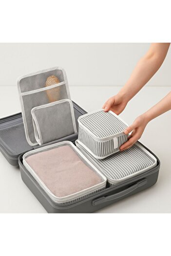Se Yank Haus 6 Piece Luggage Set Suitcase Organizer Suitcase Interior Organizer Set Travel Bag