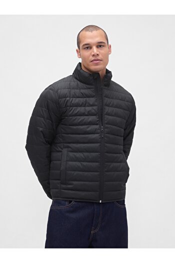 GAP Erkek Siyah 100% Geri Dönüştürülmüş Relaxed ColdControl Şişme Mont