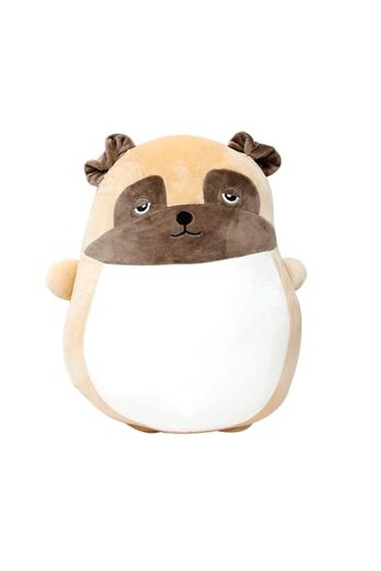 Generic DAISO Eng Hug Pillow -Hug Pillow -Dog White Brown
