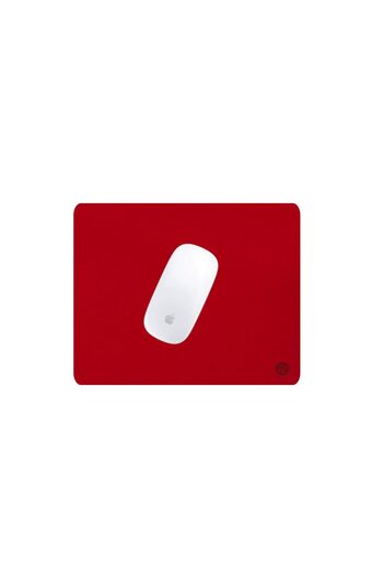PadForce Minimalist Synthetic Wool Mousepad for Desktop, Gaming, Office, Non-slip - Red, 27x21.5cm