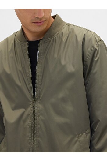 GAP Erkek Yeşil 100% Geri Dönüştürülmüş Relaxed Ripstop Bomber Ceket