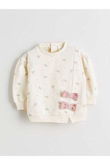 LC Waikiki Floral Baby Girl Sweatshirt and Leggings