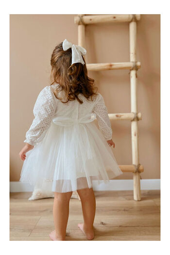 LC Waikiki Girls' Dress with White Scallop Blouse and Tulle Skirt - Melissa