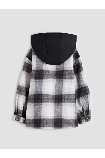 LC Waikiki Detachable Hood Plaid Boys Shirt