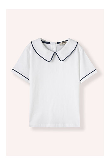 LC Waikiki Boy's Collared T-Shirt White
