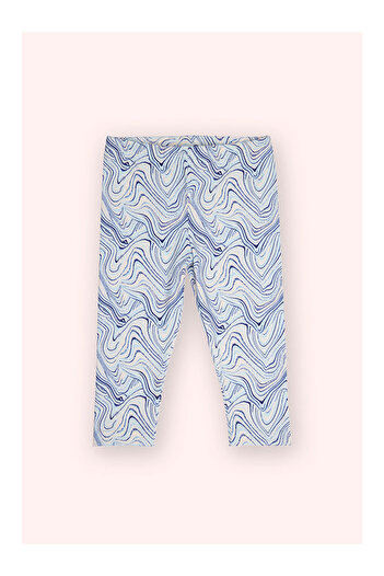 LC Waikiki Girl's Printed Leggings Blue