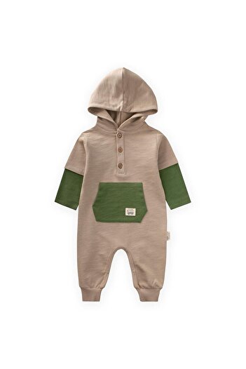 LC Waikiki Garni Detailed Jumpsuit 0-3 Years S Mink
