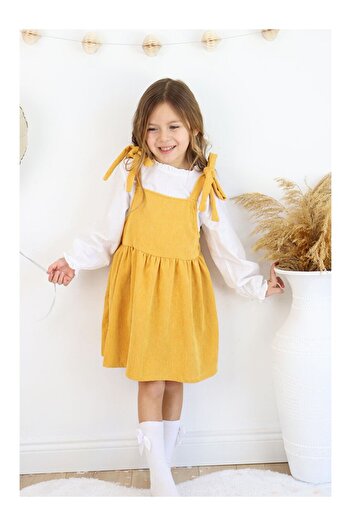LC Waikiki Corduroy Dress Double Layered