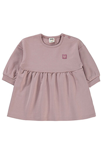 LC Waikiki Baby Girl Dress 6-18 Months Soft Dusty Rose