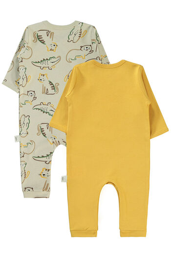LC Waikiki Baby Boy Romper Without Booties 3-9 Months Mustard
