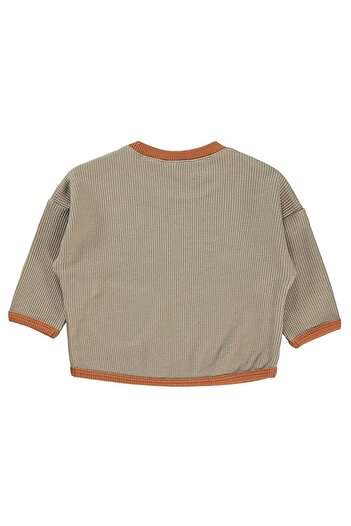 LC Waikiki Baby Boy Sweatshirt 6-18 Months Dark Beige