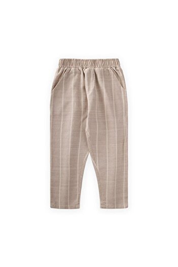 LC Waikiki Striped Trousers 4-12 Years Coffee