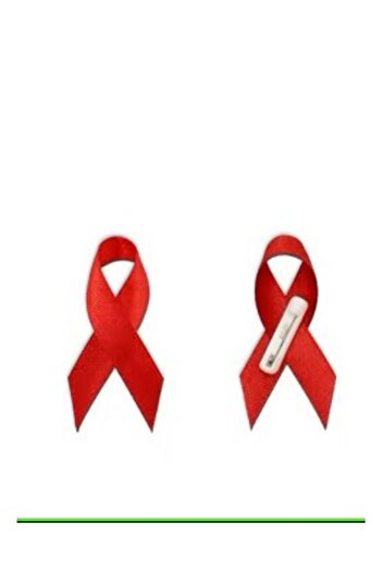 Mirfa Cancer Awareness Ribbons with Pins (Pack of 2) - Red