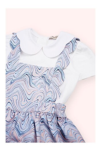 LC Waikiki Girl's T-Shirt and Gilet Blue