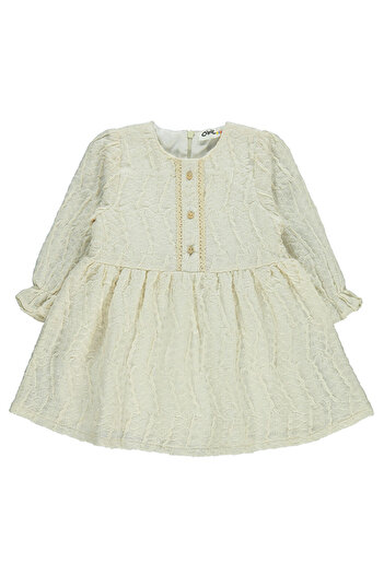LC Waikiki Baby Girl Dress 6-18 Months Ecru