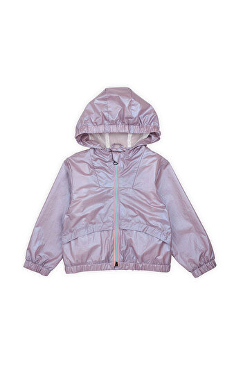 LC Waikiki Girl's Hooded Raincoat Lilac