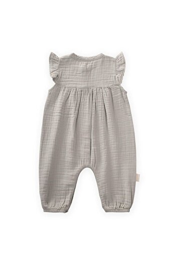 LC Waikiki Organic Embroidered Muslin Jumpsuit 0-3 Years Water Green