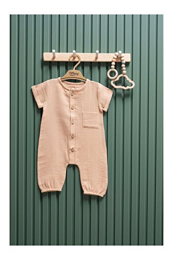 LC Waikiki Summer Muslin Long Jumpsuit Short Sleeve 6 24 Months 100% Cotton