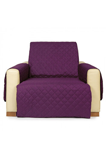MADOR Quilted Cover for Armchair - Purple