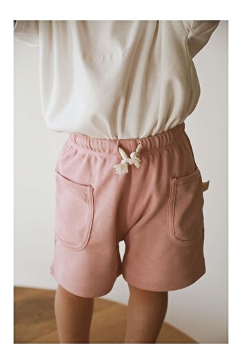 LC Waikiki Pink Basic Children's Shorts with Pockets