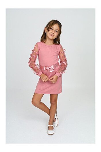 LC Waikiki Belted Tulle Detailed Children's Dress Mykids Collection