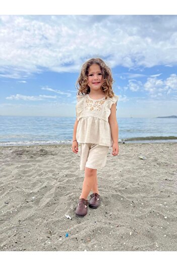 LC Waikiki Girl's Embroidered Linen