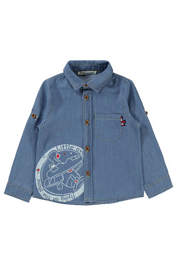 LC Waikiki Boys' Shirt 2-5 Years Dark Blue